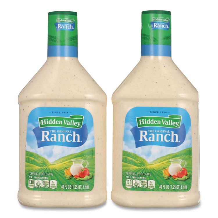 Original Ranch Dressing, 40 oz Bottle, 2 Bottles/Carton