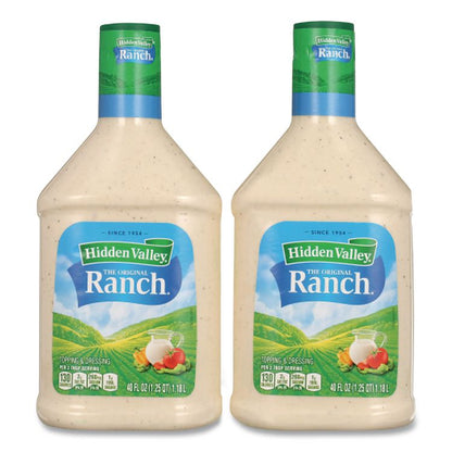 Original Ranch Dressing, 40 oz Bottle, 2 Bottles/Carton