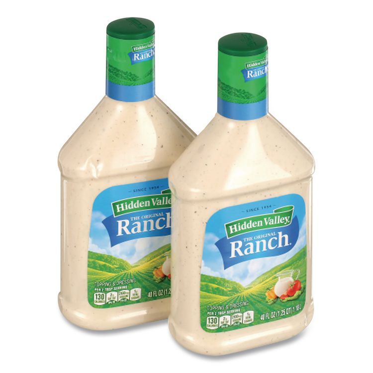 Original Ranch Dressing, 40 oz Bottle, 2 Bottles/Carton