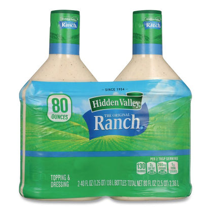 Original Ranch Dressing, 40 oz Bottle, 2 Bottles/Carton