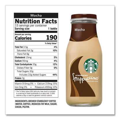 Frappuccino Coffee, Mocha, 9.5 oz Bottle,15/Carton
