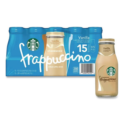 Frappuccino Coffee, Vanilla, 9.5 oz Bottle, 15/Carton