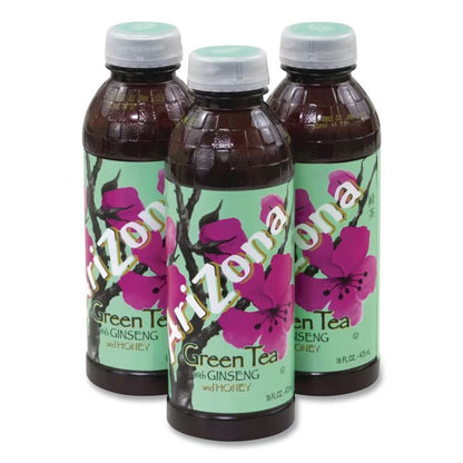 Green Tea with Ginseng and Honey, 16 oz Bottles, 24/Carton