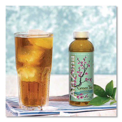 Green Tea with Ginseng and Honey, 16 oz Bottles, 24/Carton
