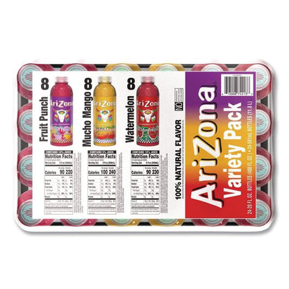 Juice Variety Pack, Fruit Punch/Mucho Mango/Watermelon, 20 oz Bottle, 24/Carton