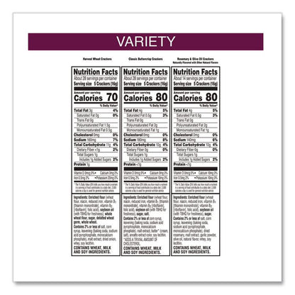 Toasteds Party Pack Cracker Assortment, 8 oz Box, 5 Assorted Boxes/Carton