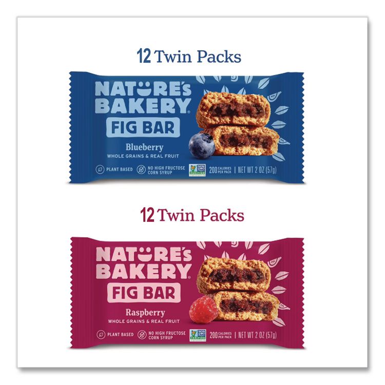 Fig Bars Variety Pack, 2 oz Twin Pack, 24 Twin Packs/Box