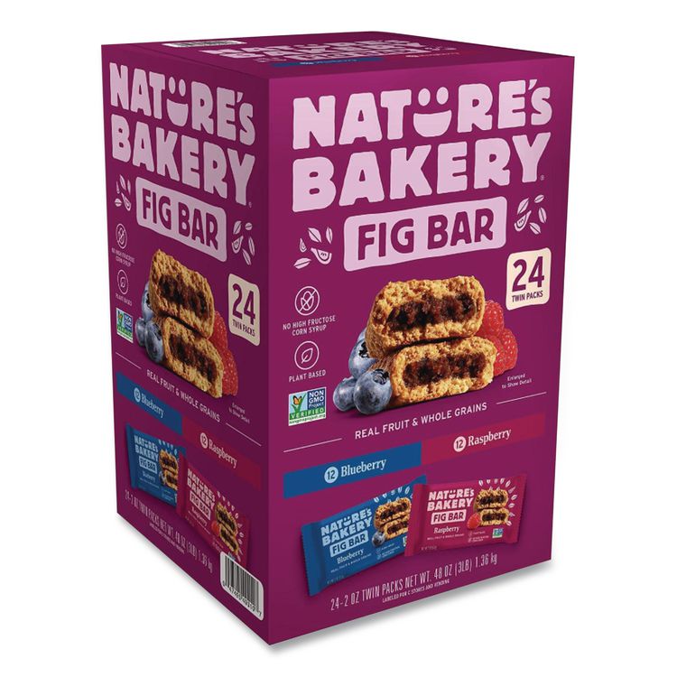 Fig Bars Variety Pack, 2 oz Twin Pack, 24 Twin Packs/Box