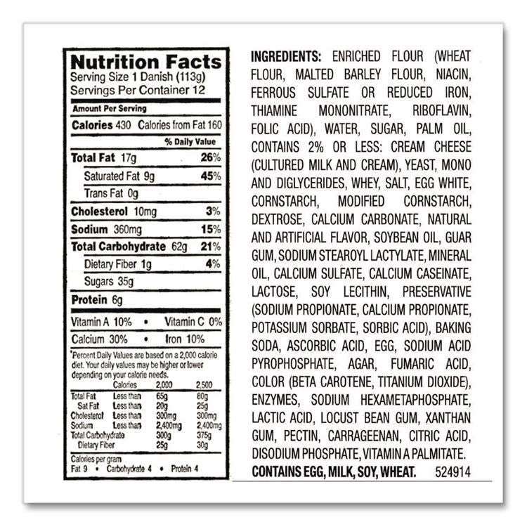 Cheese Danish, 4 oz Box, 12/Carton