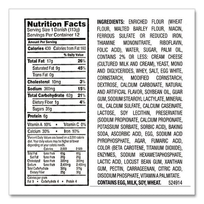 Cheese Danish, 4 oz Box, 12/Carton