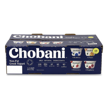 Greek Yogurt Variety Pack, Assorted Flavors, 5.3 oz Cup, 16 Cups/Carton