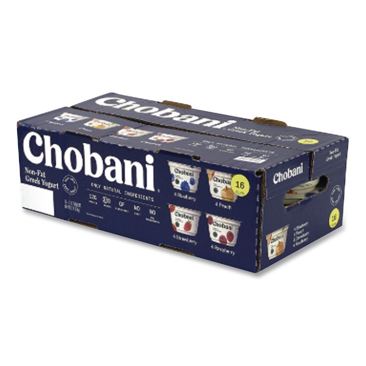Greek Yogurt Variety Pack, Assorted Flavors, 5.3 oz Cup, 16 Cups/Carton