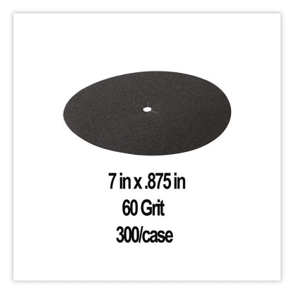 Resinite Floor Surfacing Disc, 7" Diameter, Black, 300/Carton