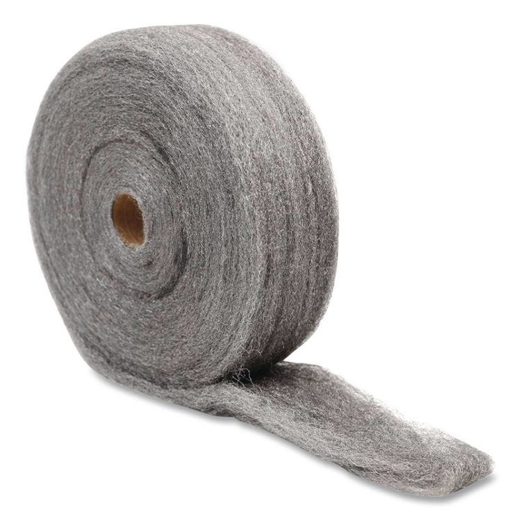 Industrial-Quality Steel Wool Reel, #1 Medium, 5 lb Reel, 6/Carton
