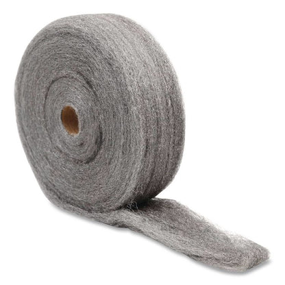 Industrial-Quality Steel Wool Reel, #1 Medium, 5 lb Reel, 6/Carton