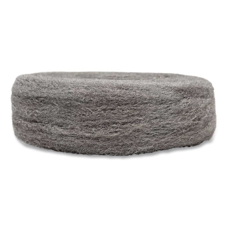 Industrial-Quality Steel Wool Reel, #2 Medium Coarse, 5 lb Reel, Steel Gray, 6/Carton