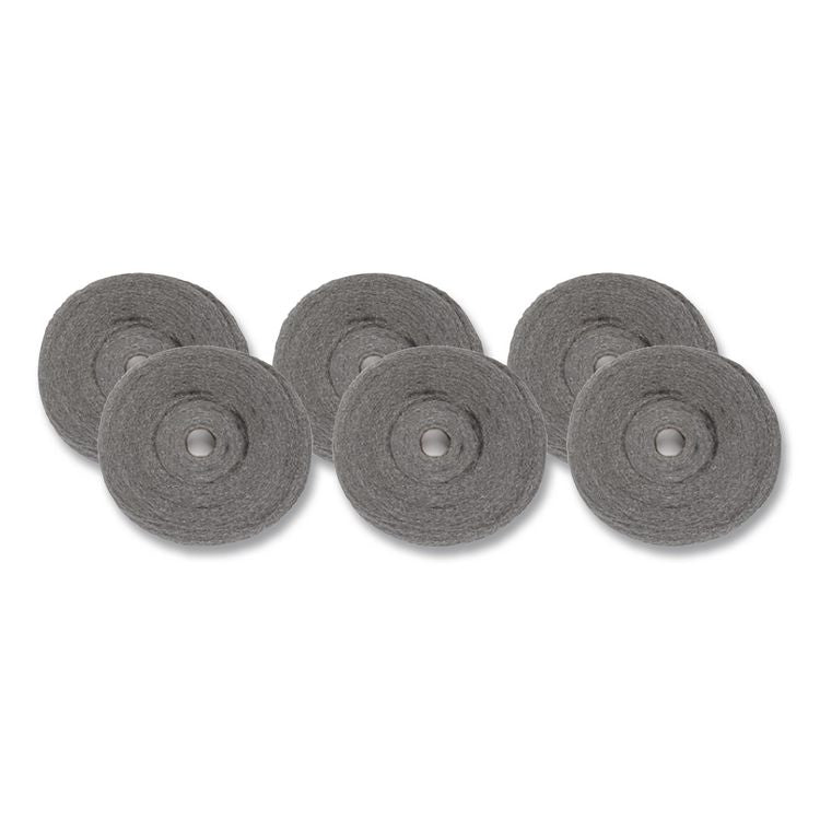 Industrial-Quality Steel Wool Reel, #3 Coarse, 5 lb Reel, Steel Gray, 6/Carton