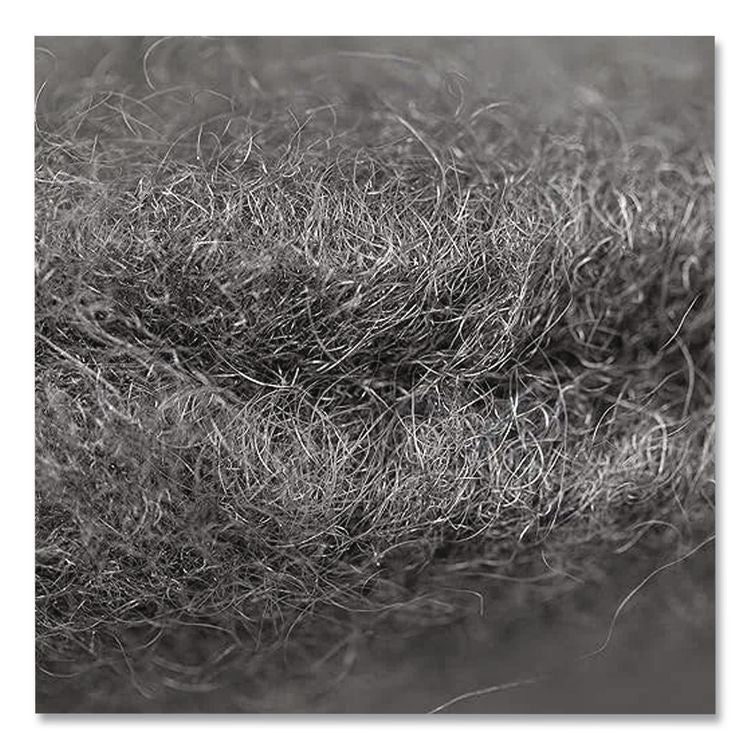 Radial Steel Wool Pads, Grade 0 (Fine): Cleaning and Polishing, 18" Diameter, Gray, 12/Carton
