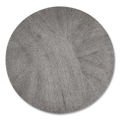 Radial Steel Wool Pads, Grade 3 (Standard): Cleaning and Polishing, 20" Diameter, Gray, 12/Carton