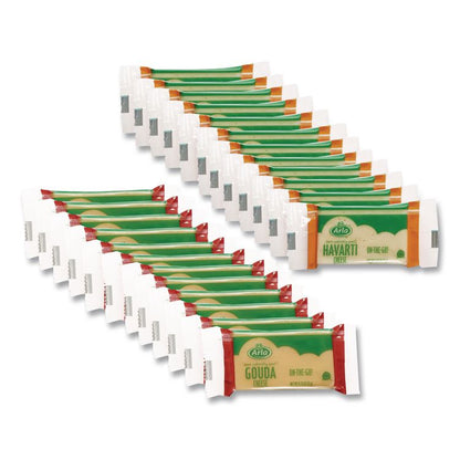 Havarti and Gouda Cheese Snack Bars, 0.75 oz Bars, 24 Bars/Carton