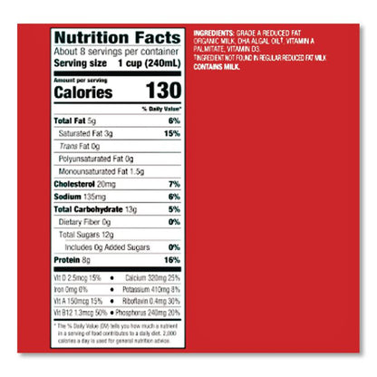 Organic 2% Milk, 64 oz Carton, 3/Carton