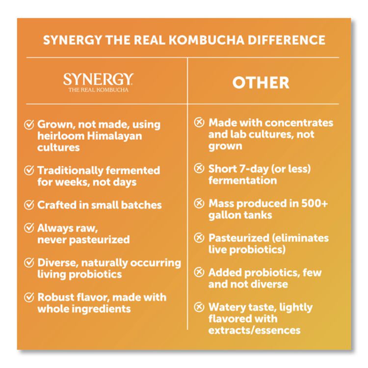 Organic Raw Kombucha Gingerade, 16.2 oz Bottle, 6/Carton