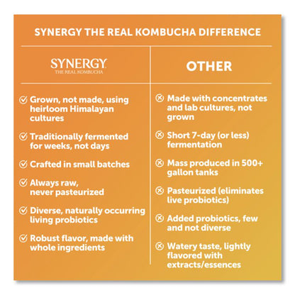 Organic Raw Kombucha Gingerade, 16.2 oz Bottle, 6/Carton