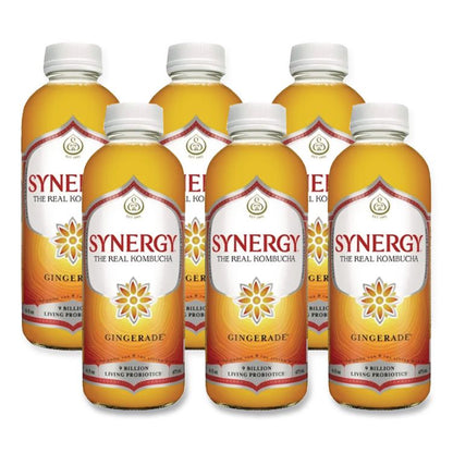 Organic Raw Kombucha Gingerade, 16.2 oz Bottle, 6/Carton