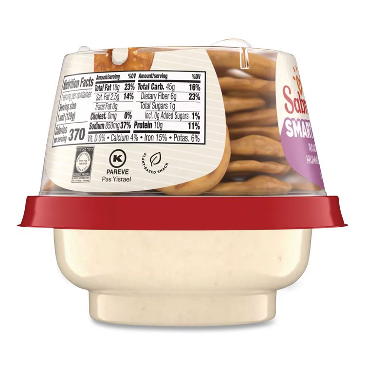 Classic Hummus with Pretzel, 4.56 oz Cup, 6 Cups/Pack
