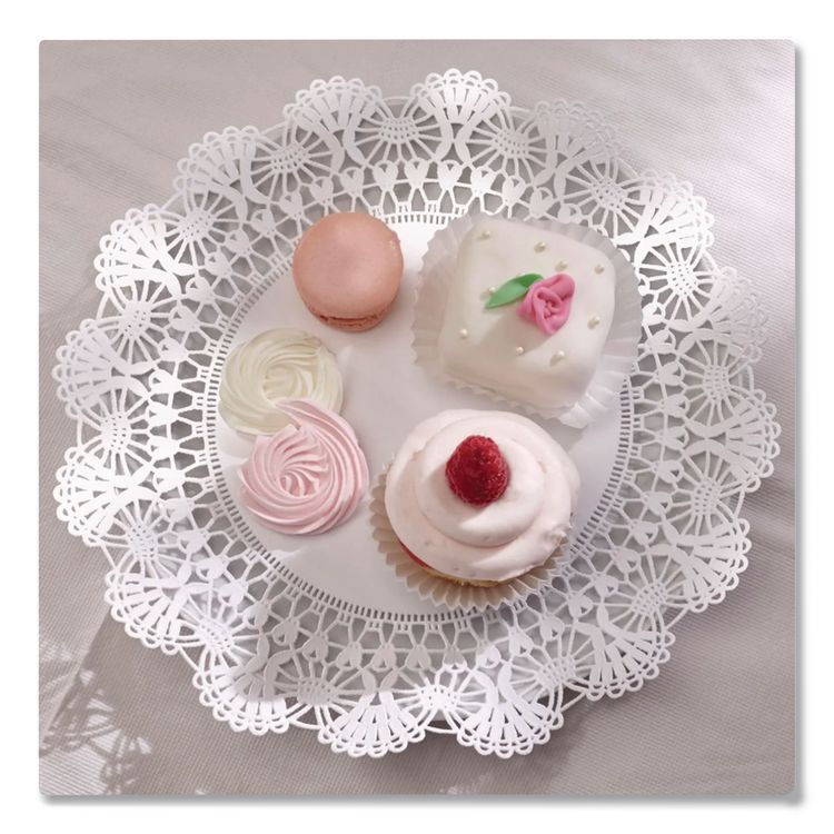 Cambridge Lace Doilies, Round, 5", White, 1,000/Carton