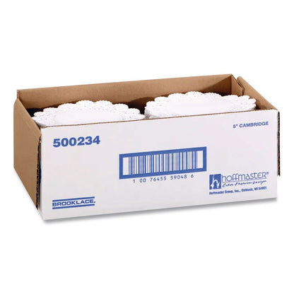 Cambridge Lace Doilies, Round, 5", White, 1,000/Carton