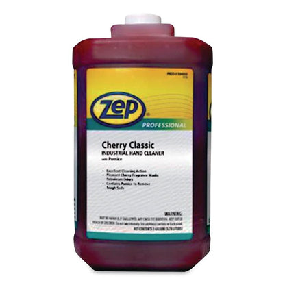 Cherry Industrial Hand Cleaner with Abrasive, Cherry Scent, 1 gal Bottle, 4/Carton