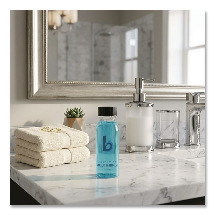 Mouth Rinse, Mint Flavor, 30 mL Bottle, 180/Carton