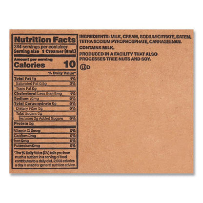 Coffee House Inspirations Half and Half, 0.4 oz Mini Cups, 192/Carton