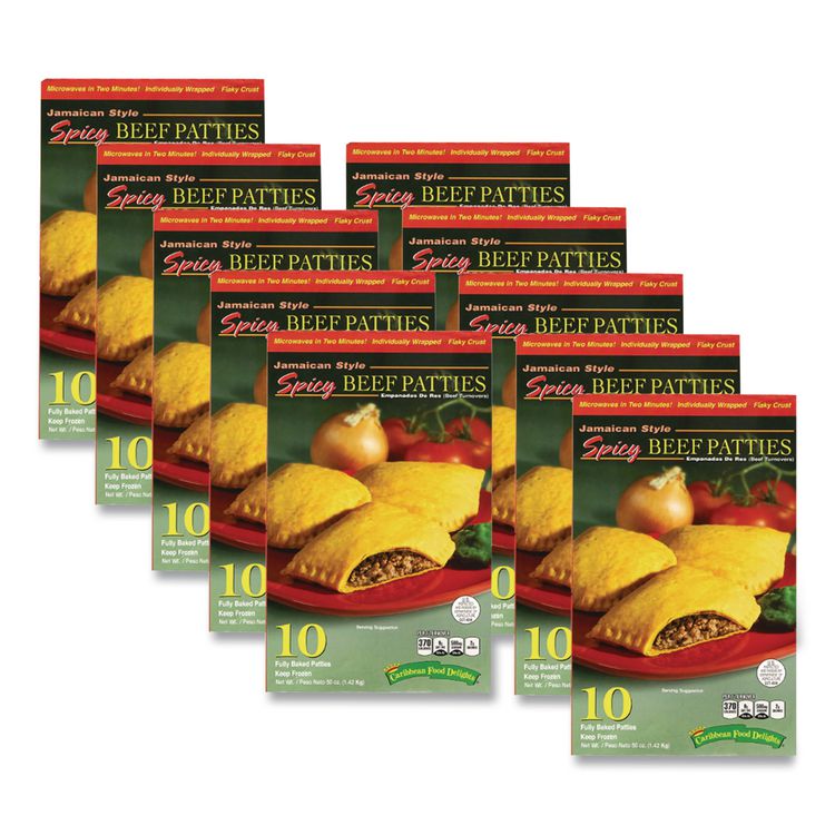 Jamacian Style Spicy Beef Empanadas, 5 oz, 10/Carton