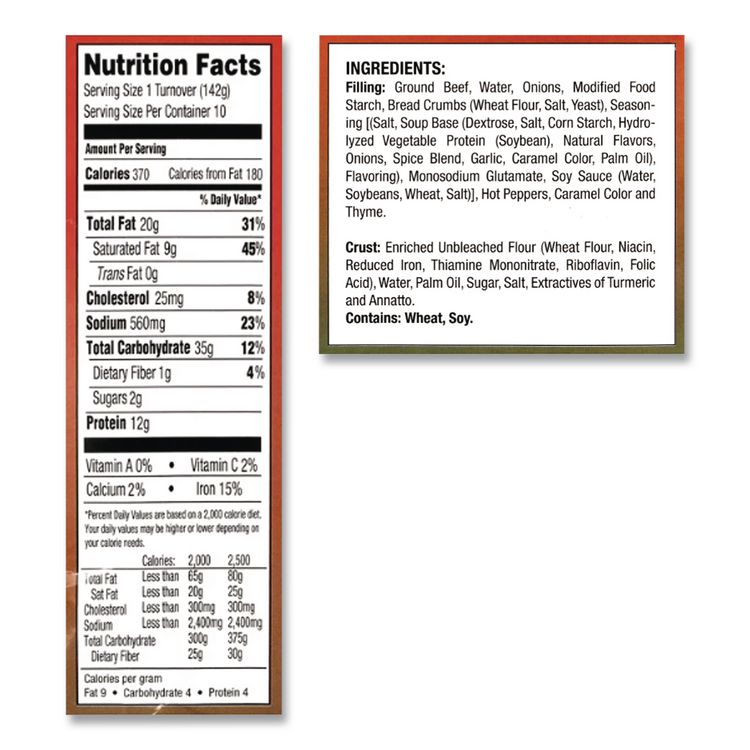 Jamacian Style Spicy Beef Empanadas, 5 oz, 10/Carton