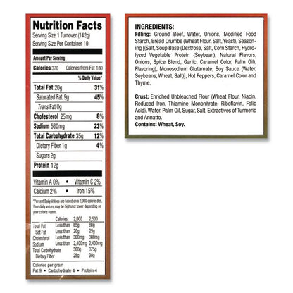 Jamacian Style Spicy Beef Empanadas, 5 oz, 10/Carton
