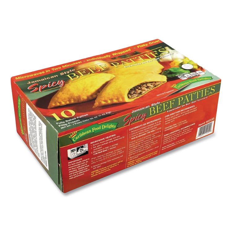 Jamacian Style Spicy Beef Empanadas, 5 oz, 10/Carton