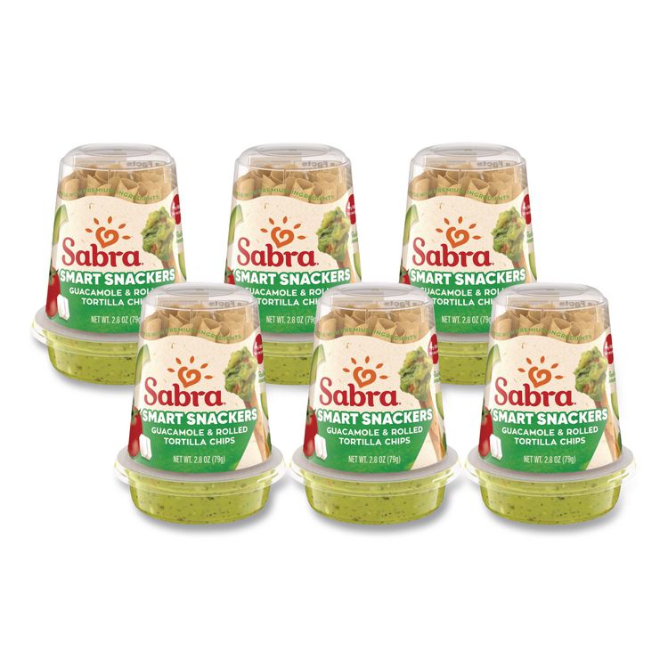 Grab and Go Guacamole with Tostitos Tortilla Chips, 2.8 oz Cup, 6 Cups/Pack