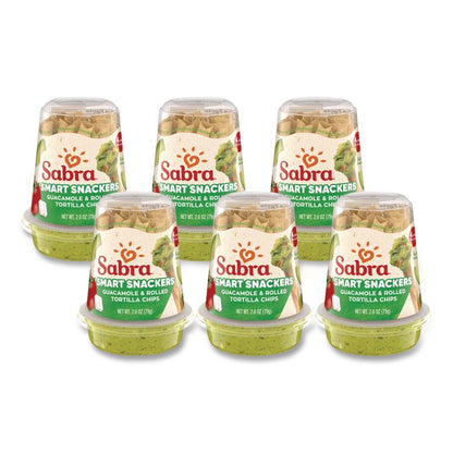 Grab and Go Guacamole with Tostitos Tortilla Chips, 2.8 oz Cup, 6 Cups/Pack