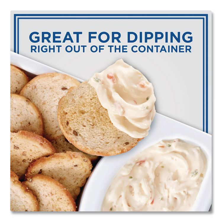 Multigrain Bagel Chips and Garden Vegetable Cream Cheese Dip, 2.5 oz, 5/Carton