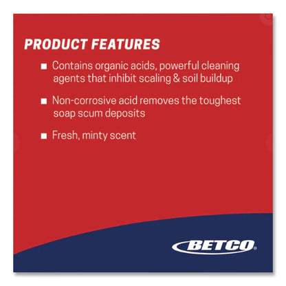 FastDraw 32 Green Earth Restroom Cleaner, Citrus Floral Scent, 2 L Bottle, 4/Carton