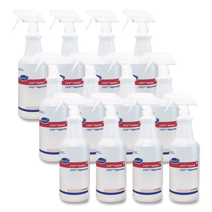 J-512 Sanitizer 32 oz Bottles, Clear, 12/Carton