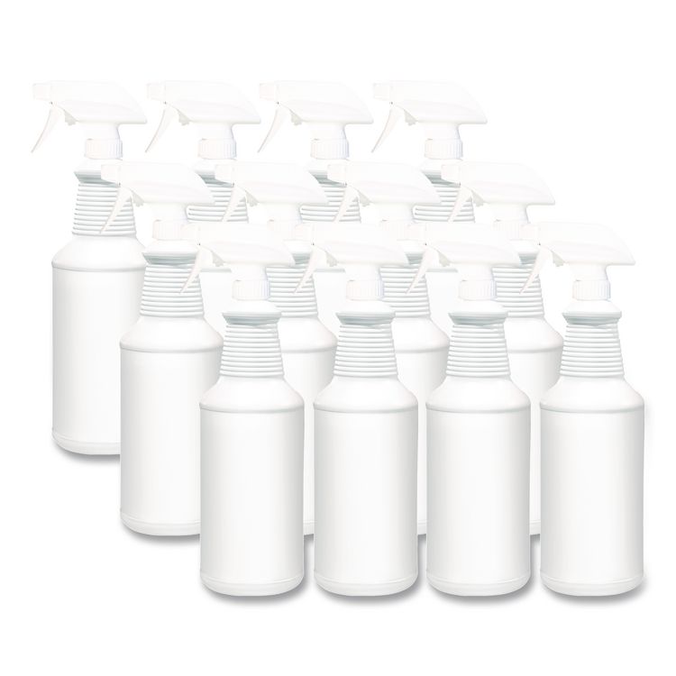 Water Only Spray Bottle, 32 oz, White, 12/Carton