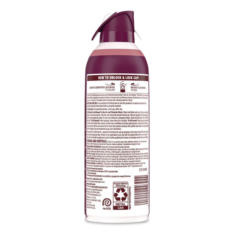 Air Sanitizer Spray, Light Breeze Scent, 10 oz Aerosol Spray