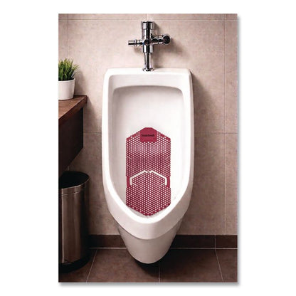 Vertical Urinal Screen, Spiced Apple Scent, Red, 5.22 oz, 6/Carton