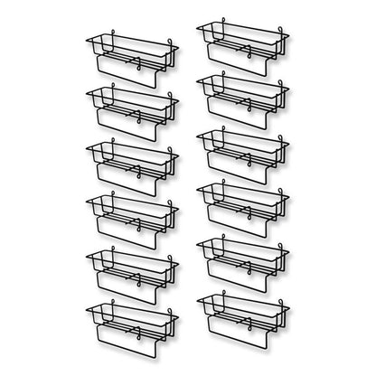 Wall-Mount Wire Basket for 5 L RTD Cleaning Solution Bottles, 20" x 26" x 13.3" to 14", Black, 12/Carton