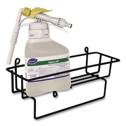 Wall-Mount Wire Basket for 5 L RTD Cleaning Solution Bottles, 20" x 26" x 13.3" to 14", Black, 12/Carton
