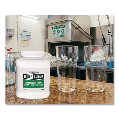Beer Clean Glass Cleaner, Powder, 4 lb. Bucket, 2/Carton
