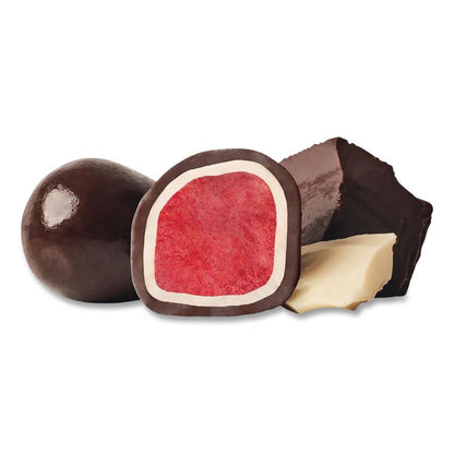 Hyper-Dried Grab and Go Strawberries in White and Dark Chocolate, 1.7 oz Packet, 12/Carton